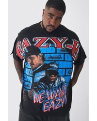 BoohooMAN - Plus Oversized Eazy E Large Scale License Print T-Shirt - Lyst