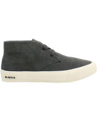 BoohooMAN - Seavees Maslon Desert Lace-up Grey Suede Leather Boots - Lyst