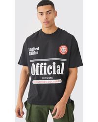 BoohooMAN - Oversized Puff Print Official Moto T-shirt - Lyst