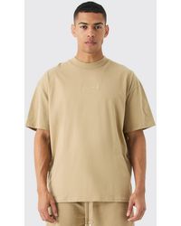Boohoo - Edition Oversized Heavyweight Zip Hem T-shirt - Lyst
