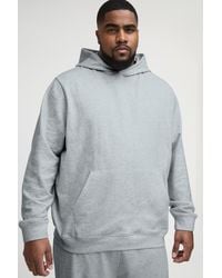 BoohooMAN - Plus Lightweight Loopback Regular Fit Basic Hoodie - Lyst