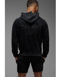 Boohoo - Chándal Man Active Oversize De Pantalón Corto Con Lavado A La Piedra Y Estampado Training Dept - Lyst