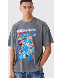 BoohooMAN - Oversized Megaman Wash License T-shirt - Lyst