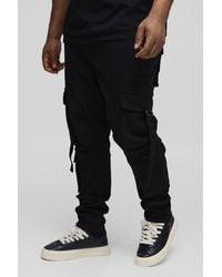 BoohooMAN - Plus Stretch Skinny Cargo Pocket Detail Jeans - Lyst