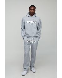 BoohooMAN - Oversized Boxy Star Hoodie And Relaxed Jogger Tracksuit - Lyst