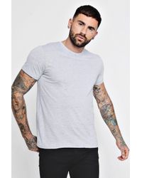 BoohooMAN Basic Crew Neck T Shirt - Gray