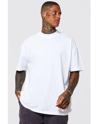 BoohooMAN Reel Cotton Oversized Extended Neck T-shirt - White
