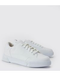 BoohooMAN - Smart Faux Leather And Suede Trainer - Lyst