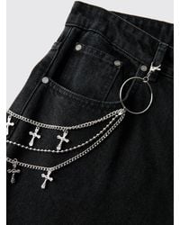 BoohooMAN - Multi Cross Jean Chain - Lyst