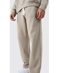 BoohooMAN - Oversized Loopback Ribbed Applique Zip Jogger - Lyst