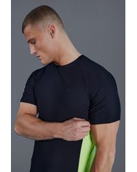 BoohooMAN - Man Active Muscle Fit Colorblock T-Shirt - Lyst