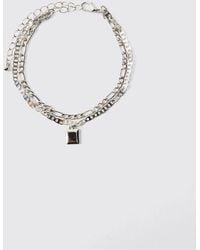 BoohooMAN - Multi Chain Bracelet - Lyst