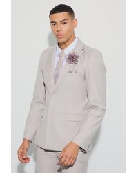 Boohoo - Pocket Square Single Breasted Tailored Jacket - Lyst