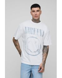 Boohoo - Tall Oversized Nirvana License Print T-Shirt - Lyst