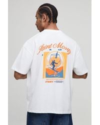 BoohooMAN - Oversized Saint Moritz Ski Club Printed T-Shirt - Lyst