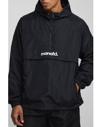 BoohooMAN - Oversized Nylon Cagoule Jacket - Lyst