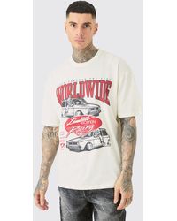 BoohooMAN - Tall Oversized Car Graphic T-shirt - Lyst