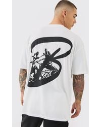 BoohooMAN - Oversized Extended Neck Dog Print T-shirt - Lyst