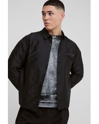 BoohooMAN - Regular Fit Taffeta Pocket Detail Overshirt - Lyst