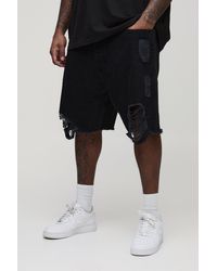 BoohooMAN - Plus lockere Jeansshorts - Lyst