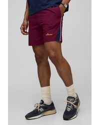 BoohooMAN - Elasticated Waist Relaxed Crinkle Nylon Panelled Shorts - Lyst