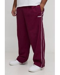 Boohoo - Plus Stripe Embroidered Parachute Pants - Lyst