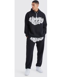 BoohooMAN - Homme Graffiti Oversized Hooded Tracksuit - Lyst