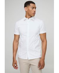 BoohooMAN - Slim Fit Basic Short Sleeve Collared - Lyst
