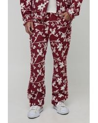 BoohooMAN - Tall Floral Tapestry Stacked Flared Pants - Lyst