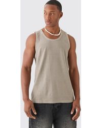 BoohooMAN - Textured Washed Vest - Lyst