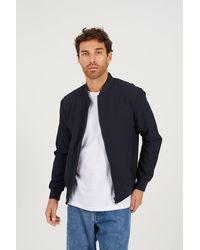 BoohooMAN - Brave Soul Seersucker Bomber Jacket - Lyst