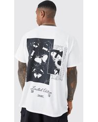 BoohooMAN - Oversized Butterfly Back Print T-shirt - Lyst