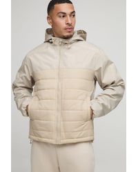 BoohooMAN - Regular Fit Lightweight Quilted Hooded Jacket - Lyst