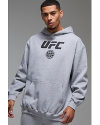 BoohooMAN - Man Active Oversized Ufc Puff Print License Hoodie - Lyst