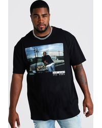 BoohooMAN Big And Tall Ice Cube License T-shirt - Black