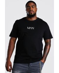 BoohooMAN Plus Size Man Dash T-shirt - Black