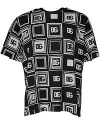 BoohooMAN - Dolce & Gabbana Box Logo Tee Short Sleeve Crew Neck- Black And White T-shirts - Lyst