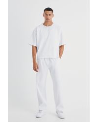 BoohooMAN - Pleated Oversized Boxy T-shirt & Trouser - Lyst