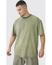 BoohooMAN - Tall Oversize T-Shirt mit Acid-Waschung - Lyst