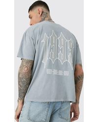 BoohooMAN - Tall 1999 Graphic T-shirt In Grey - Lyst