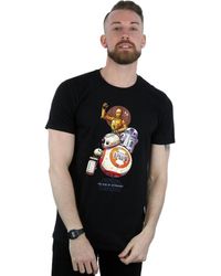BoohooMAN - Star Wars Star Wars The Rise Of Skywalker Droids Illustration T-shirt - Lyst