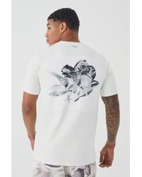 BoohooMAN - Slim Heavyweight Interlock Homme Graphic T-shirt - Lyst