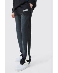 BoohooMAN - Tall Regular Fit Washed Loopback Gusset Joggers - Lyst