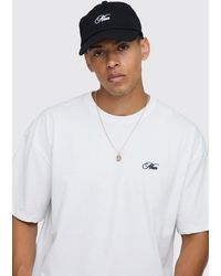 Boohoo - Gorra De Sarga Con Bordado Man - Lyst