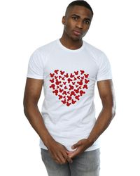 BoohooMAN - Disney Mickey Mouse Heart Silhouette T-shirt - Lyst