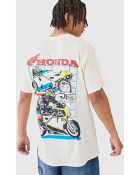Boohoo - Oversized Honda Jt Racing License T-shirt - Lyst