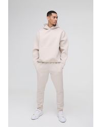 BoohooMAN - Oversized Bonded Scuba Hooded Tracksuit - Lyst