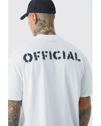 BoohooMAN - Tall Oversized Official Back Print T-shirt - Lyst
