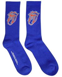 BoohooMAN - The Rolling Stones Doodle Tongue Ankle Socks - Lyst