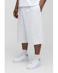 BoohooMAN - Plus Lightweight Loopback Basic Regular Fit Jersey Longline Shorts - Lyst